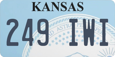 KS license plate 249IWI