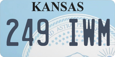 KS license plate 249IWM