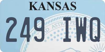 KS license plate 249IWQ