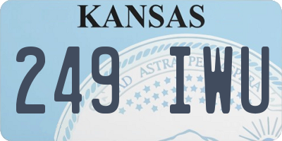 KS license plate 249IWU