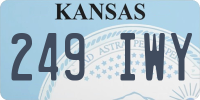 KS license plate 249IWY