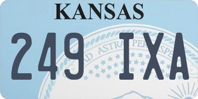 KS license plate 249IXA