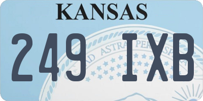 KS license plate 249IXB