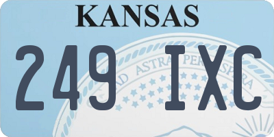 KS license plate 249IXC