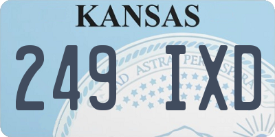 KS license plate 249IXD
