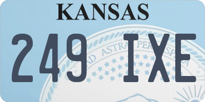 KS license plate 249IXE