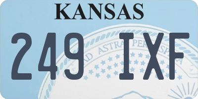 KS license plate 249IXF