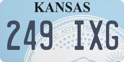 KS license plate 249IXG