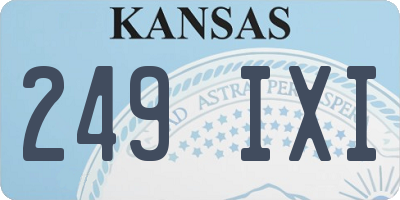 KS license plate 249IXI