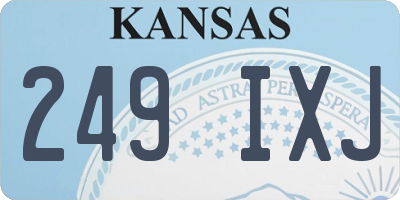 KS license plate 249IXJ