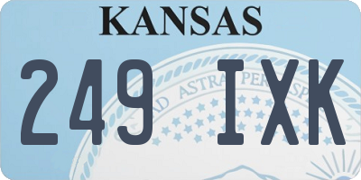KS license plate 249IXK