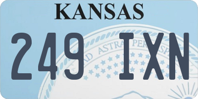 KS license plate 249IXN