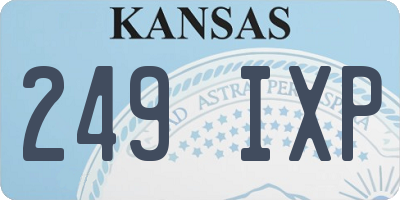 KS license plate 249IXP