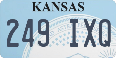 KS license plate 249IXQ