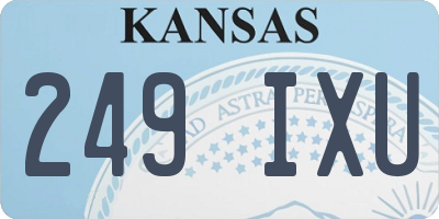 KS license plate 249IXU