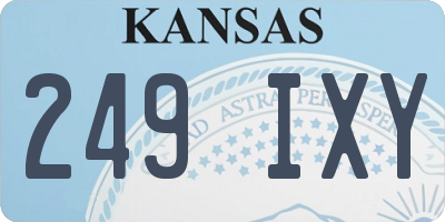 KS license plate 249IXY