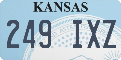 KS license plate 249IXZ
