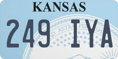 KS license plate 249IYA