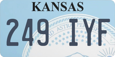 KS license plate 249IYF