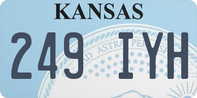 KS license plate 249IYH