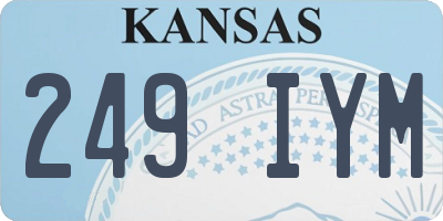 KS license plate 249IYM