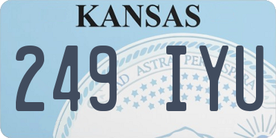 KS license plate 249IYU