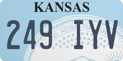 KS license plate 249IYV