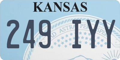 KS license plate 249IYY