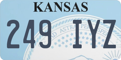 KS license plate 249IYZ