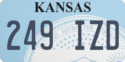 KS license plate 249IZD