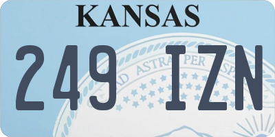 KS license plate 249IZN