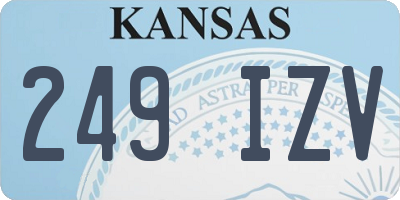 KS license plate 249IZV