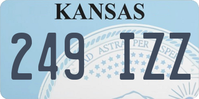 KS license plate 249IZZ