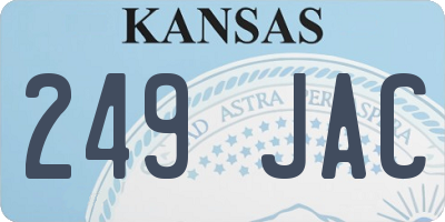 KS license plate 249JAC