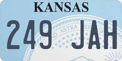 KS license plate 249JAH