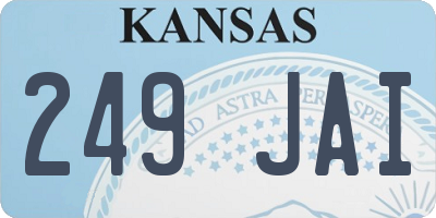 KS license plate 249JAI