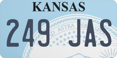 KS license plate 249JAS