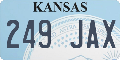 KS license plate 249JAX