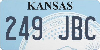 KS license plate 249JBC