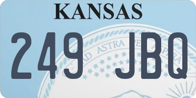 KS license plate 249JBQ