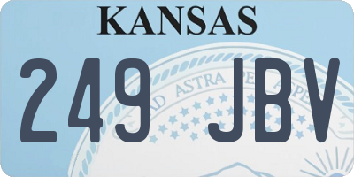 KS license plate 249JBV