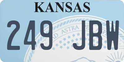 KS license plate 249JBW