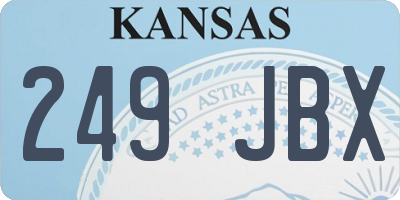 KS license plate 249JBX