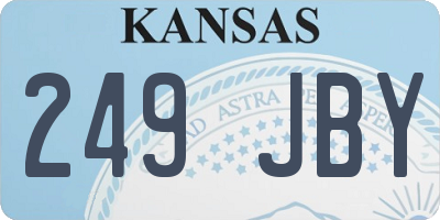 KS license plate 249JBY