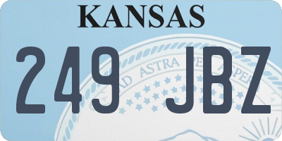 KS license plate 249JBZ