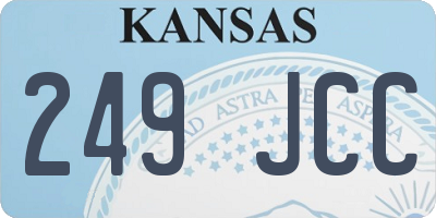 KS license plate 249JCC