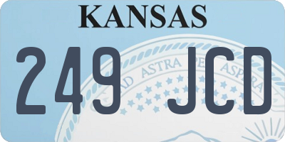 KS license plate 249JCD