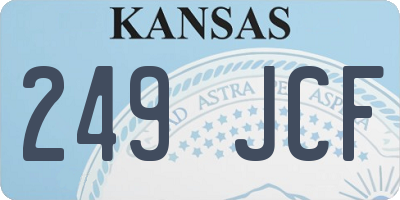 KS license plate 249JCF