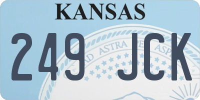 KS license plate 249JCK