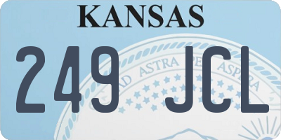 KS license plate 249JCL